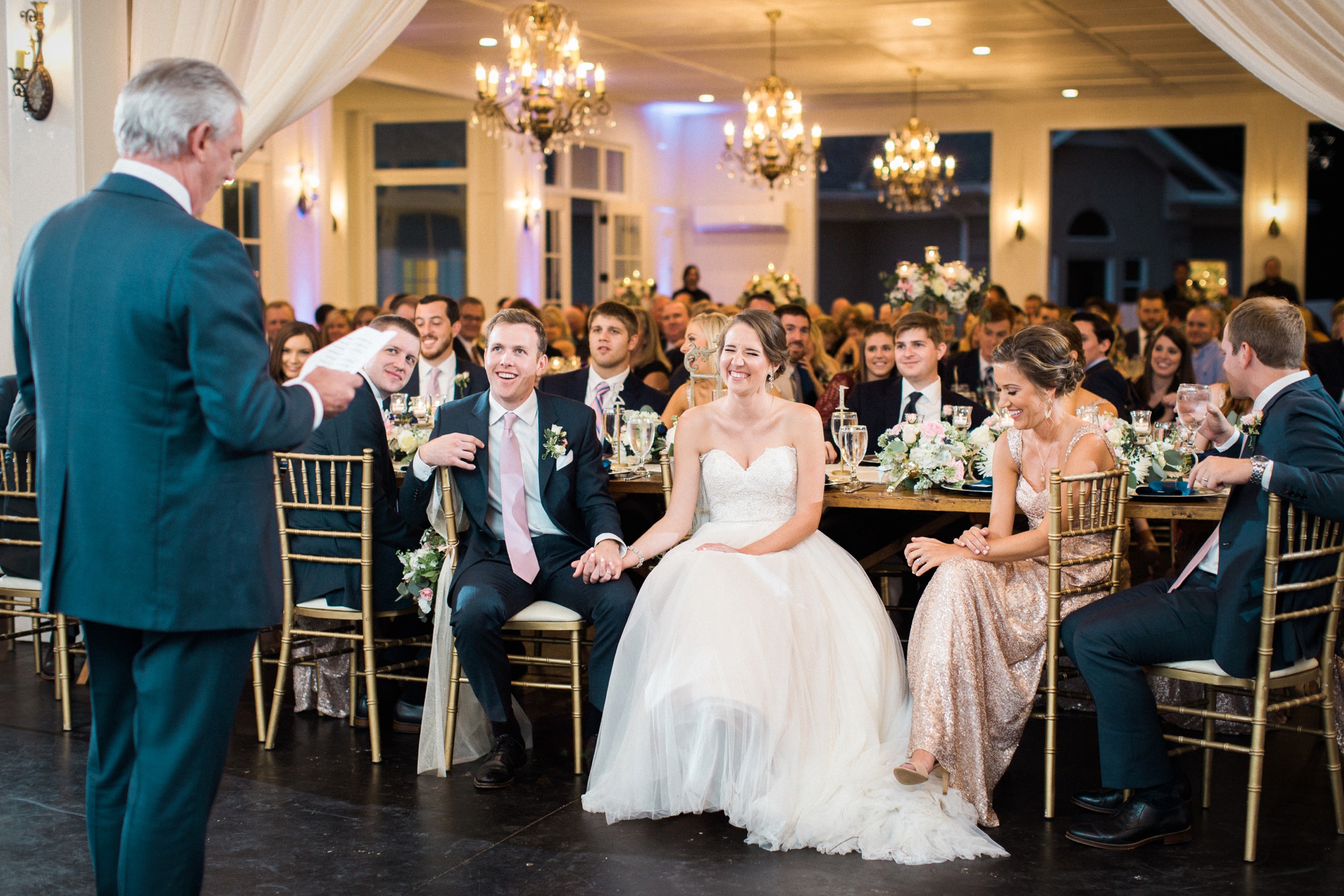 There's nothing like a speech from the father of the bride to lift everyone's spirits!