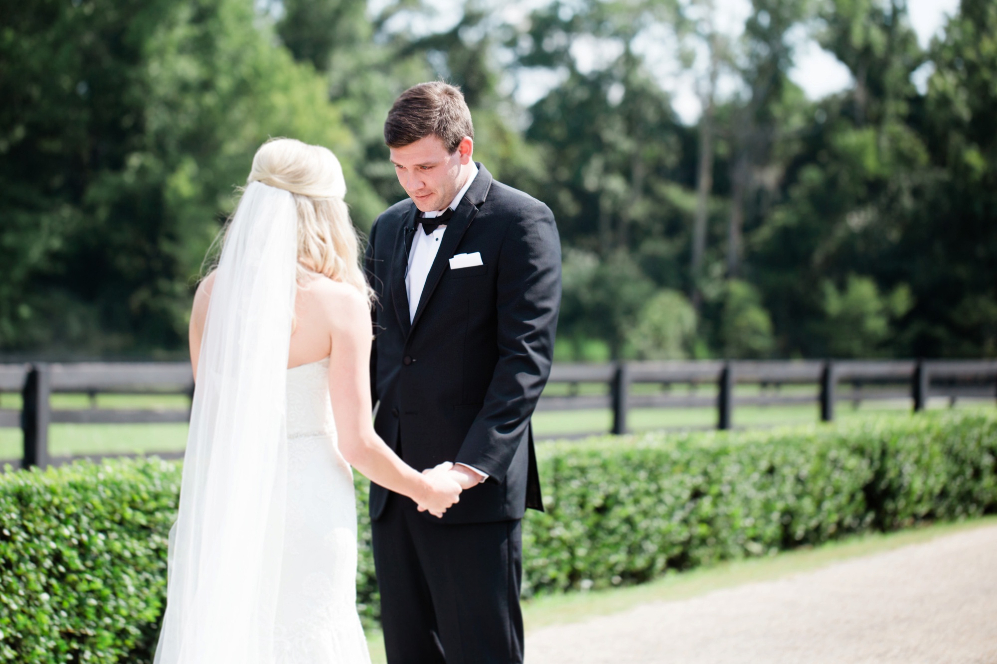 First looks are AMAZING and allow two incredible moments to happen on a wedding day. It's crazy how many times grooms cry during a first look. Photo by Luxury destination photographer Rebecca Cerasani.