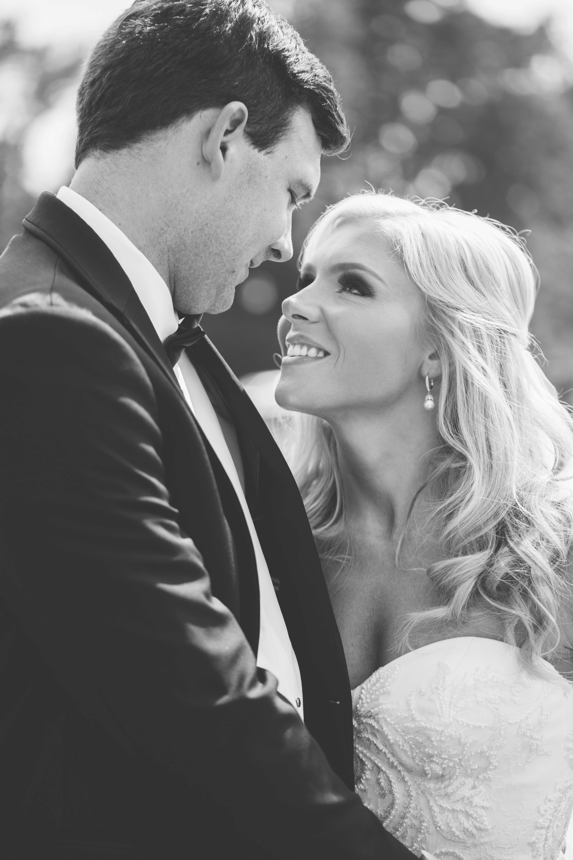 Classic black and white wedding picture captured by top destination wedding photographer Rebecca Cerasani