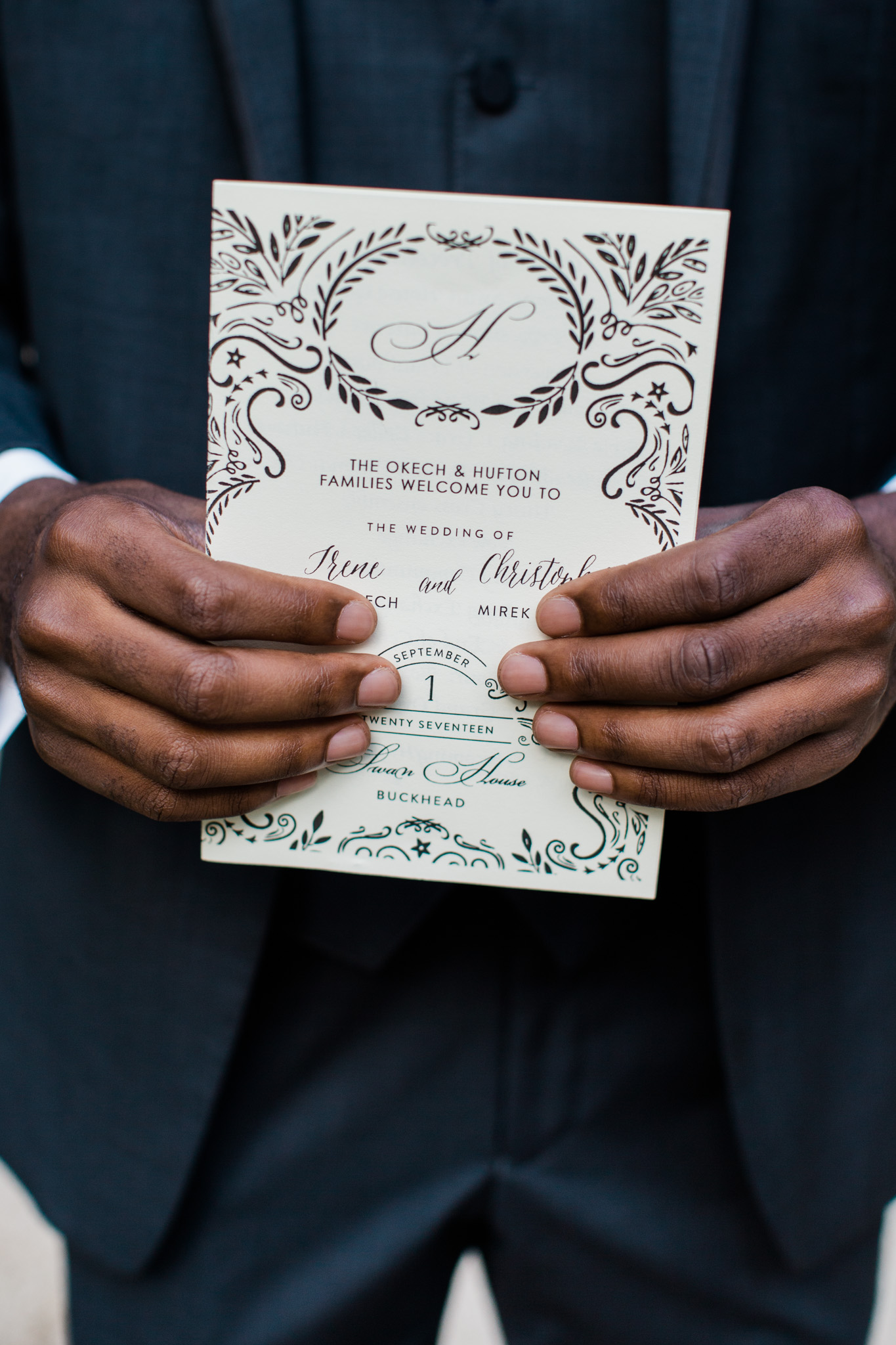 Wedding program ideas by Atlanta's top destination photographer Rebecca Cerasani