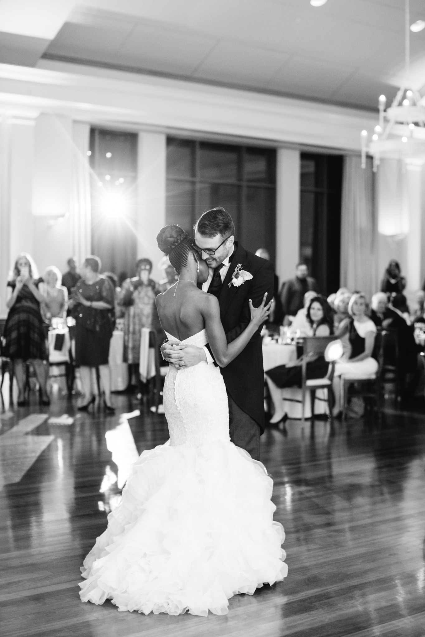 Bride and Groom first dance at the Atlanta History Center. Photo by Rebecca Cerasani.