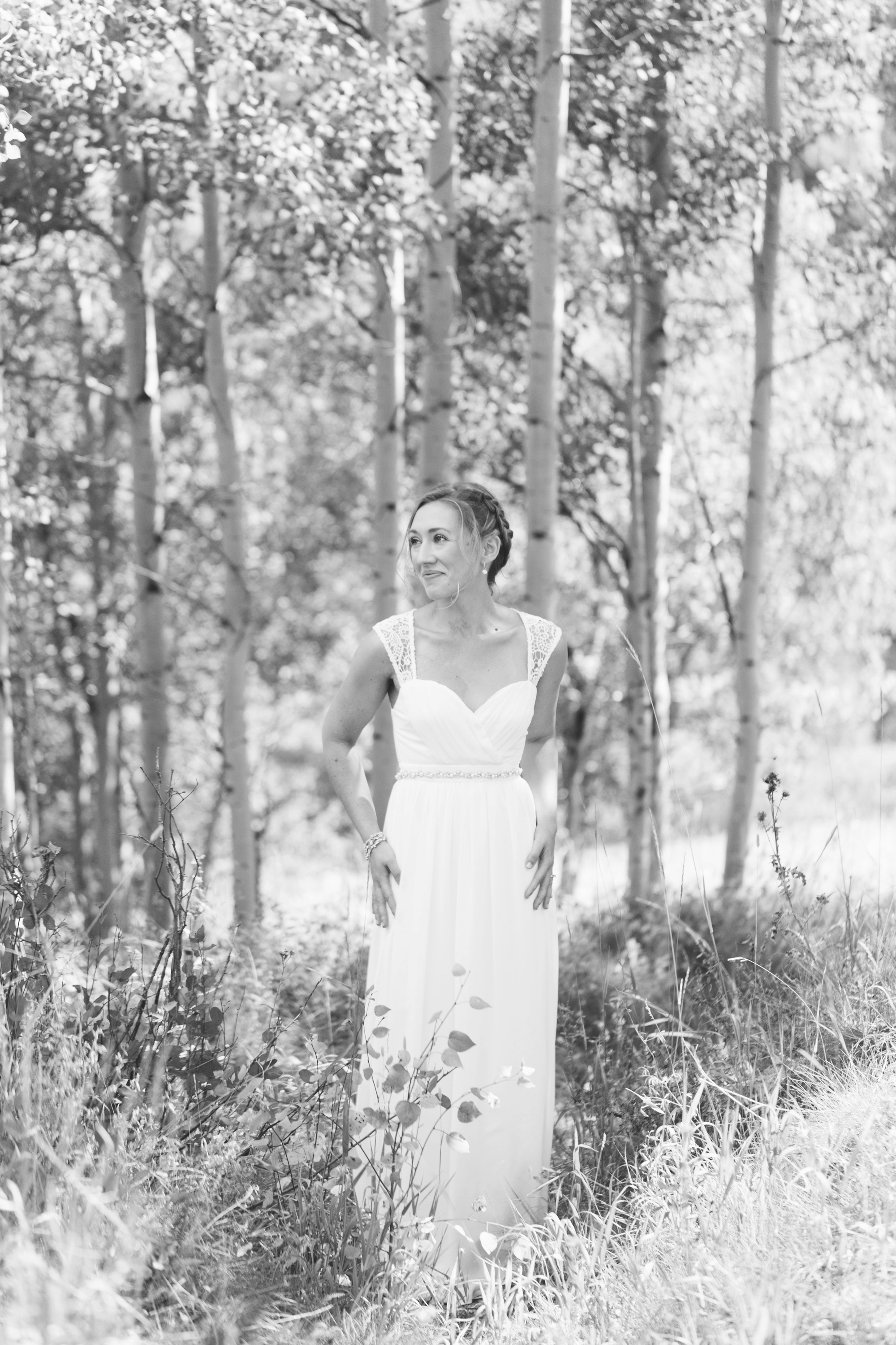 Black and white bridal portrait. Photo by destination wedding photographer Rebecca Cerasani.