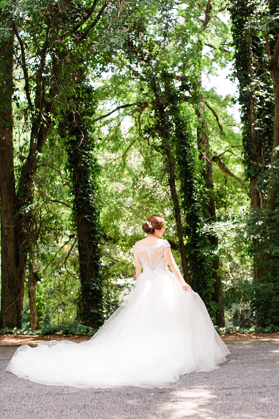 wedding dress train_Photos by Rebecca Cerasani, Atlanta's premier engagement photographer