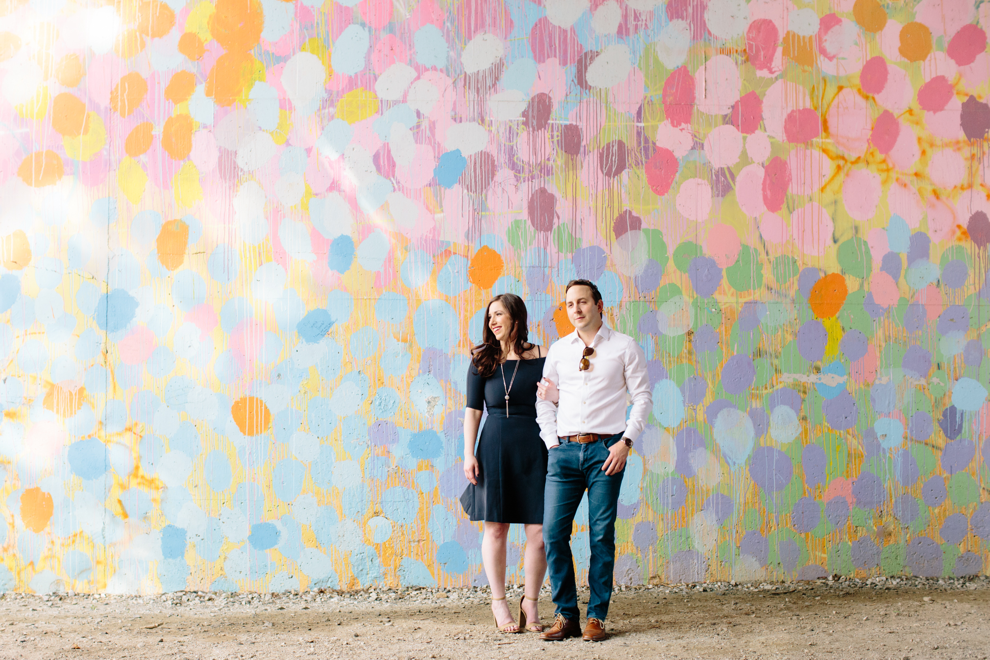 This polka dot mural is only a few steps away from Piedmont park and is such a fun place for photos!