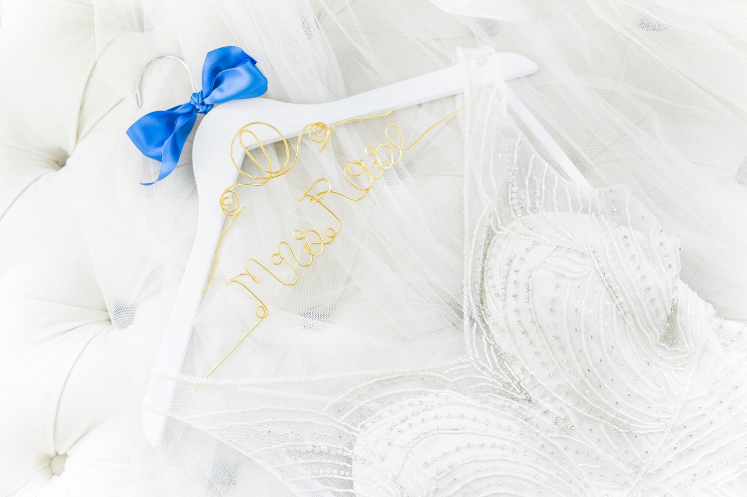 Disney bride wedding hanger idea