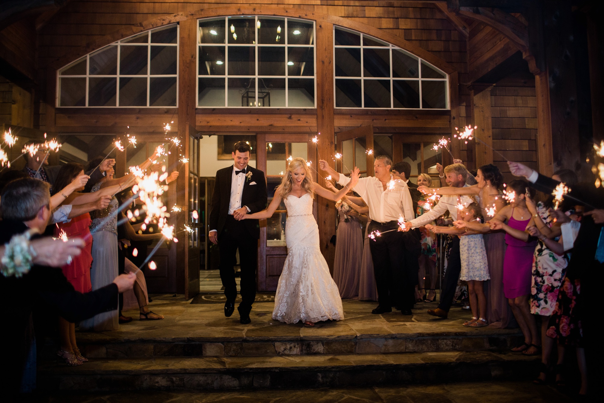 Rebecca Cerasani captures all of the emotion in this sparkler exit at Foxhall's Legacy Lookout