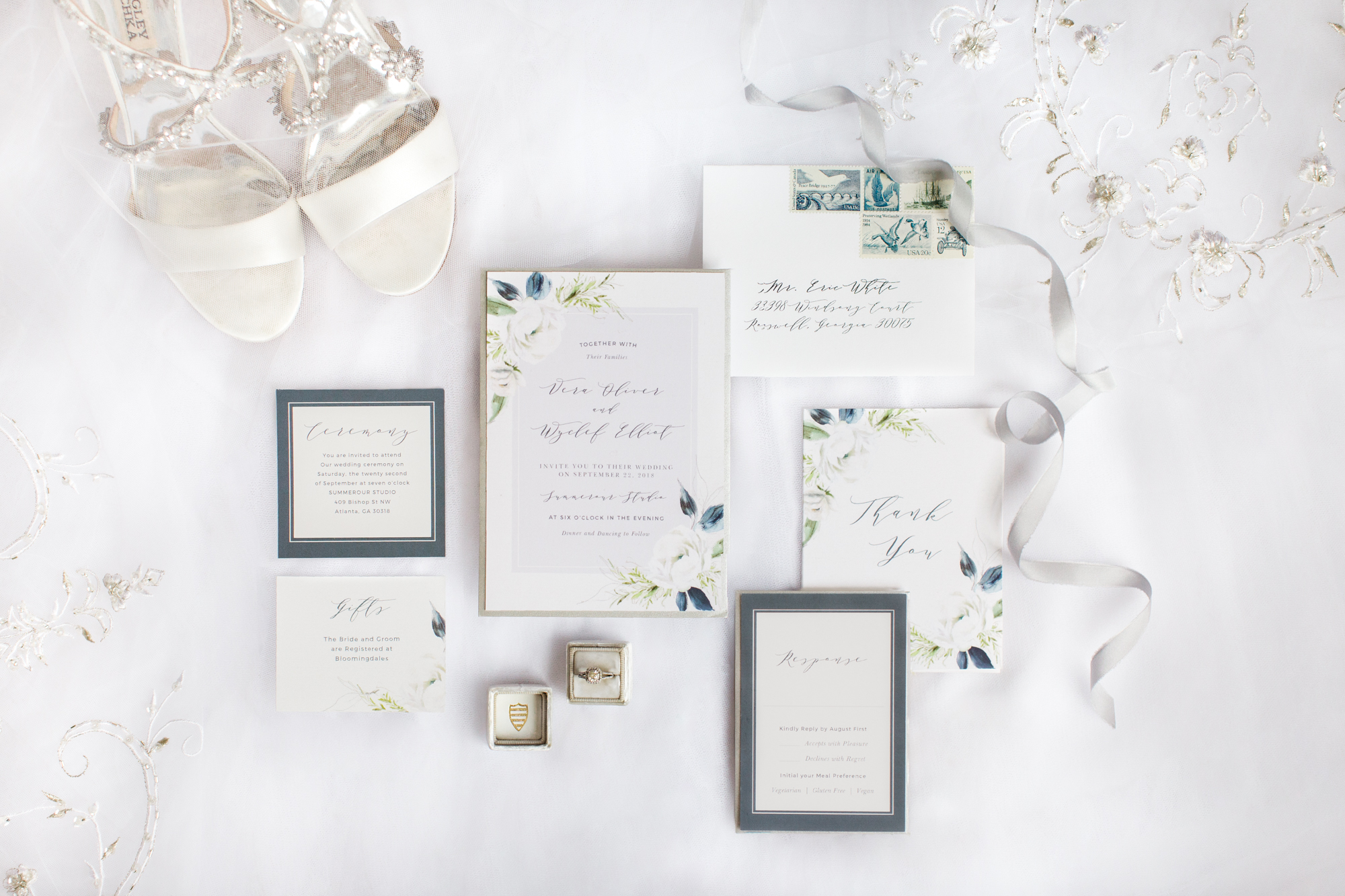 Wedding invitation ideas are everywhere, but I happen to love this floral set from Basic Invite.