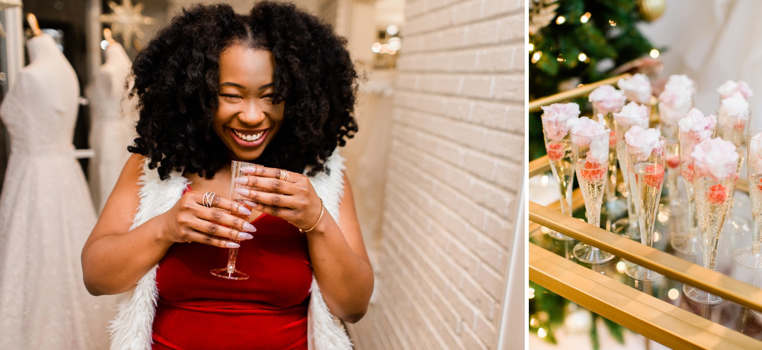 These adorable cotton candy champagne drinks kept the holiday spirit alive!